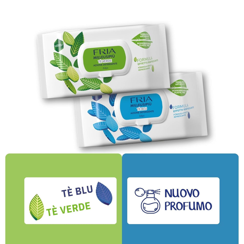 MilleusiPiu Maxi con tapa, 64 toallitas húmedas, 64 unidades