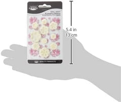 103FF006 Forme de biscuiți Jem pentru margarete/flori mici și primule, asortate, plastic, fildeș, 9 x 1 x 16 cm, 10 bucăți