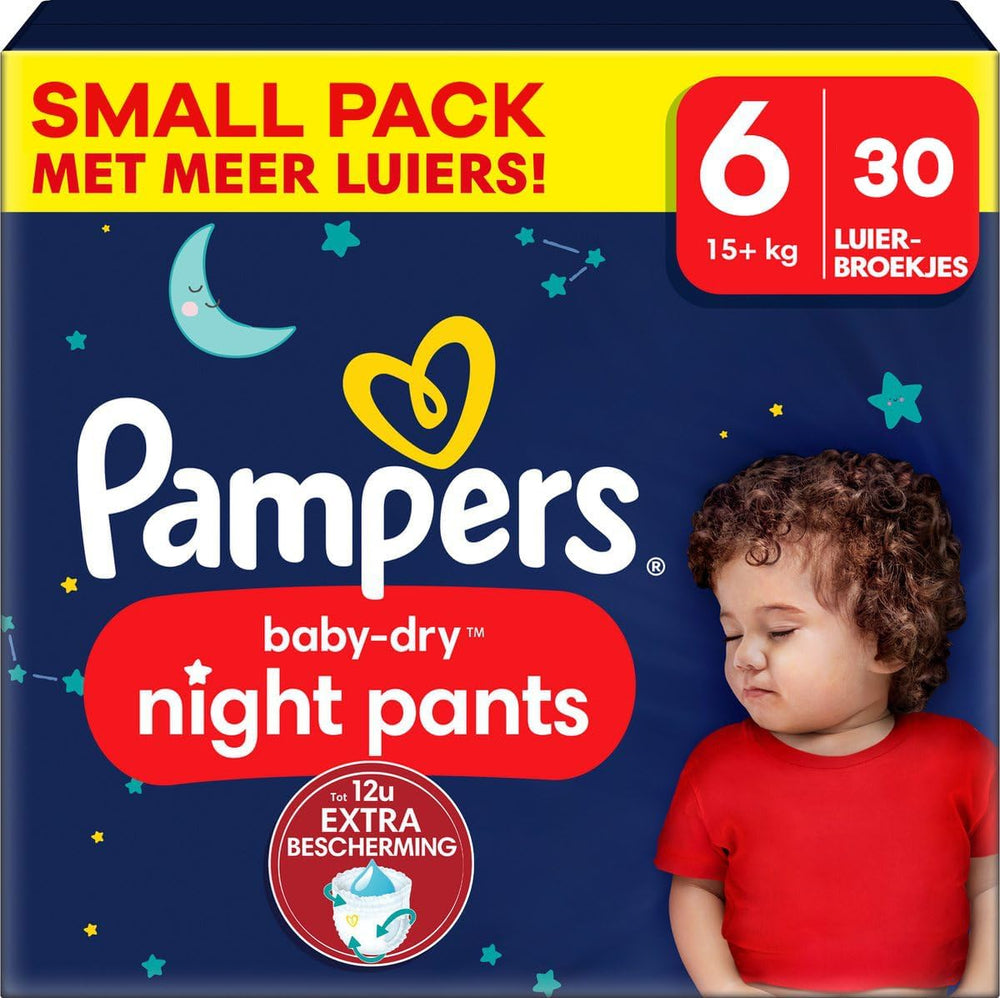 Pampers - Camisones antideslizantes para bebé - Talla 6 - Paquete pequeño - 30 piezas - 15+ kg