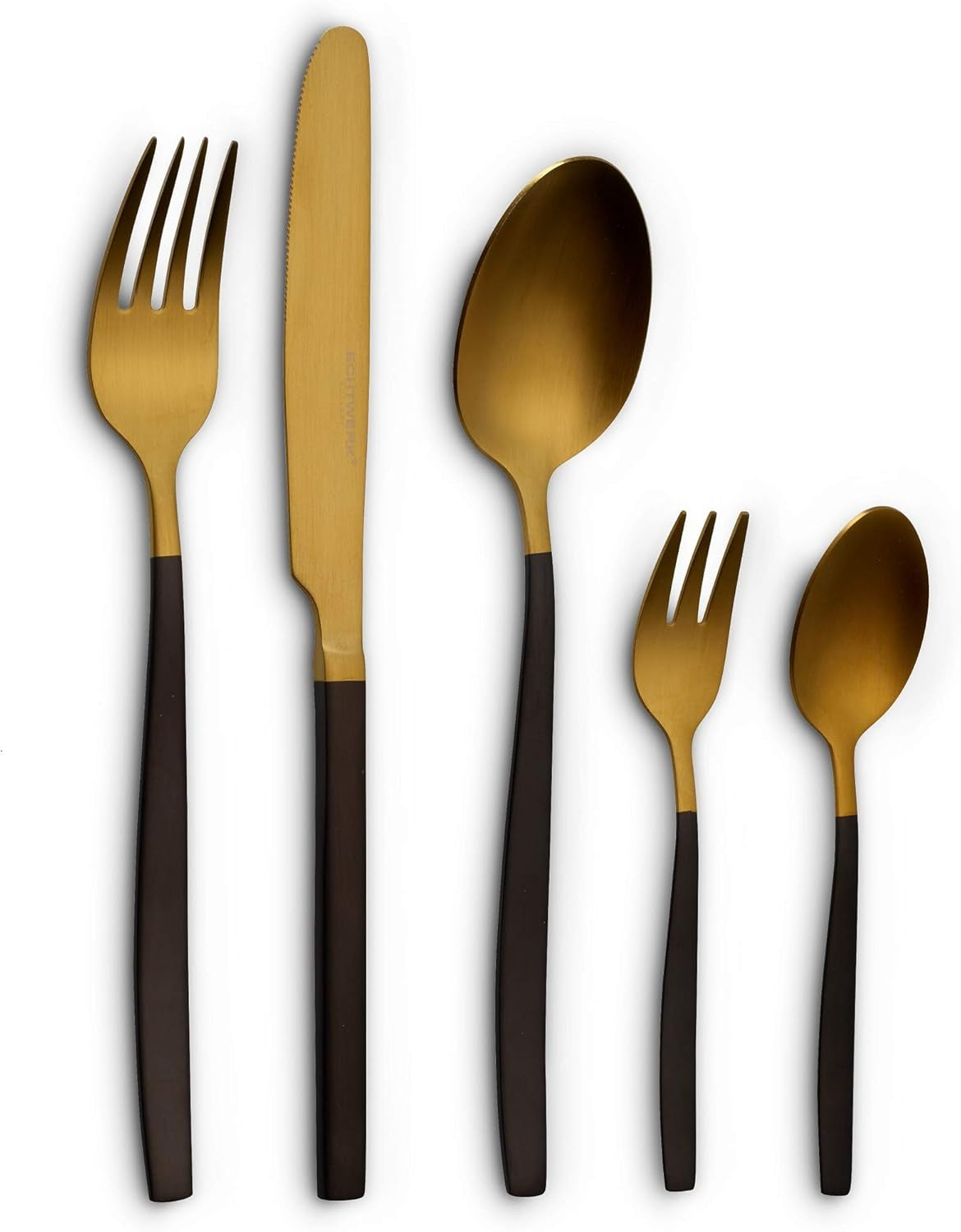 Set de tacâmuri Echtwerk Positano Due-Bronze, Black Edition, 20 piese, 4 persoane Bucatarie Naty Shop Auriu / negru