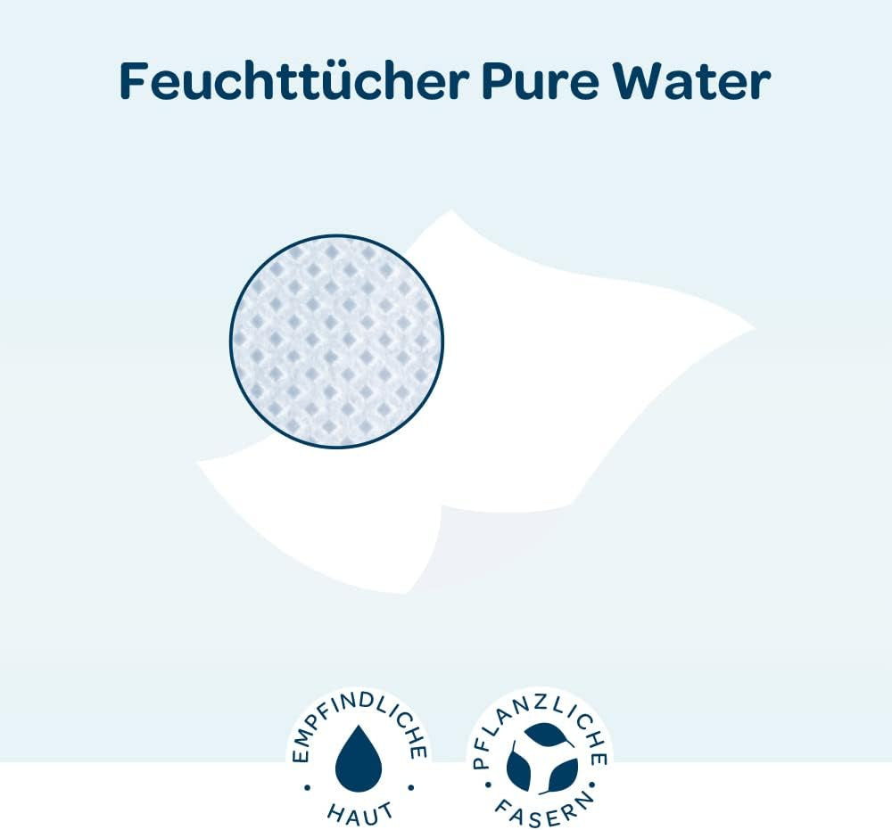 BIOLANE - Toallitas húmedas para bebés con 99,9% de agua - Agua pura - Paquete de 12 x 48 (576 toallitas) - Para pieles sensibles - Desde el nacimiento - Sin perfume - Cuidado para cambiar y limpiar al bebé