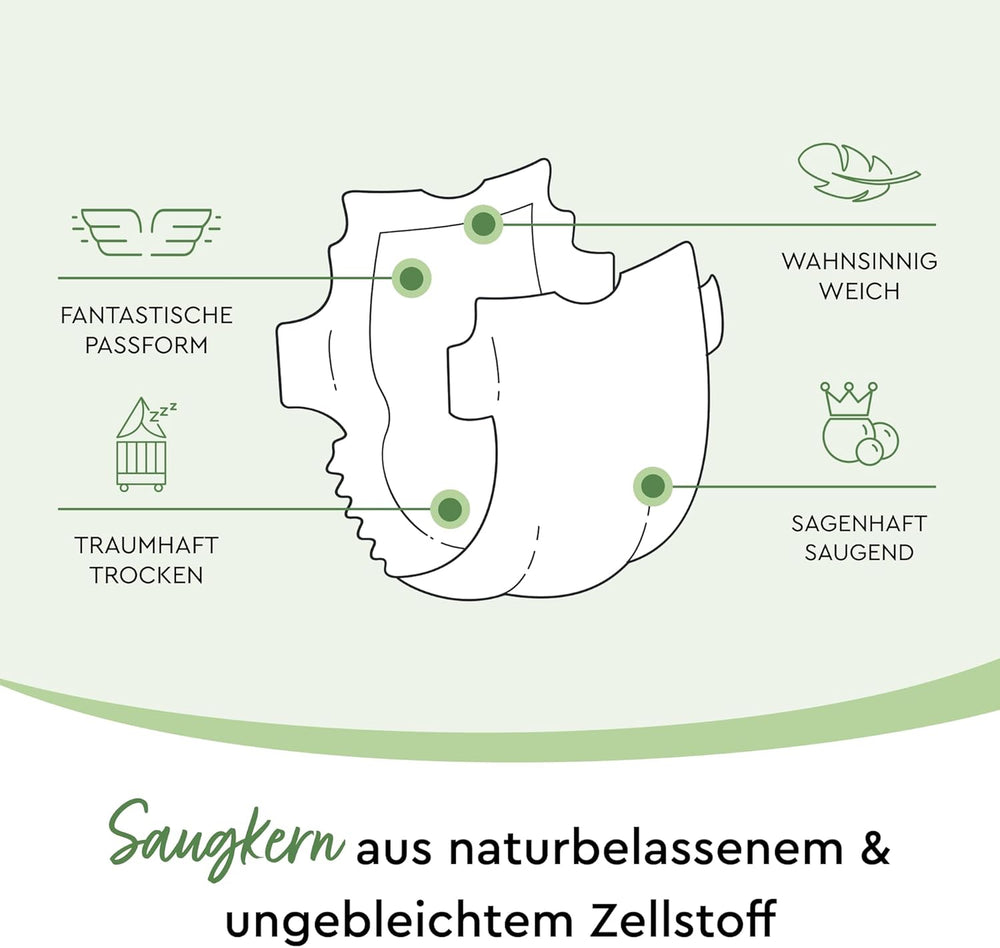 LILLYDOO Pañales Ecológicos, Talla 5 (11-16kg), Caja Mensual (125 Piezas)