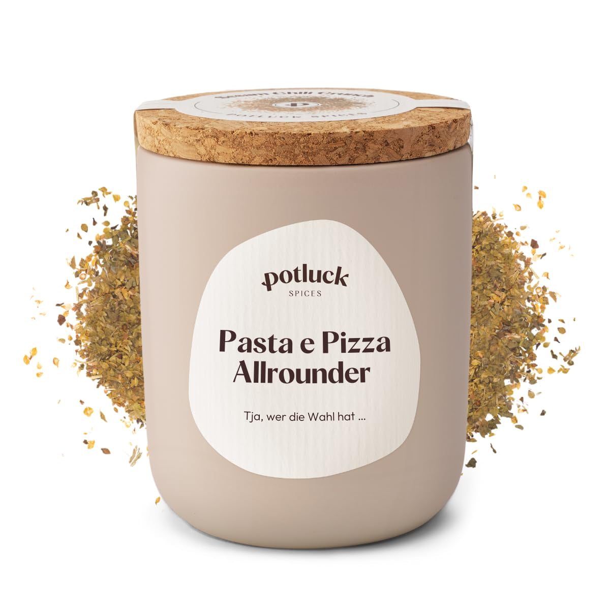 Comida compartida | Pasta y pizza kräuter | Gewürzzubereitung im Keramiktopf | 40g | Vegano, sin gluten y con ingredientes naturales