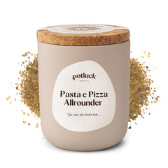 Comida compartida | Pasta y pizza kräuter | Gewürzzubereitung im Keramiktopf | 40g | Vegano, sin gluten y con ingredientes naturales