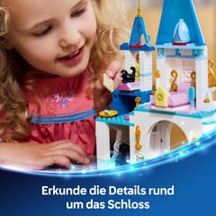 LEGO Ç€ Castillo de Disney Princess Cenicienta y carruaje tirado por caballos, set para niñas a partir de 6 años, fantástico juguete con minimuñecas de la princesa Cenicienta y el príncipe azul, idea de regalo para fans de Disney 43275 Juegos de construcción Beuche den LEGO-Store