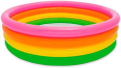 Intex 56441 NP - Piscina Hinchable Sunset Glow, Cuatro Aros, Vinilo, Multicolor, 168x46 cm
