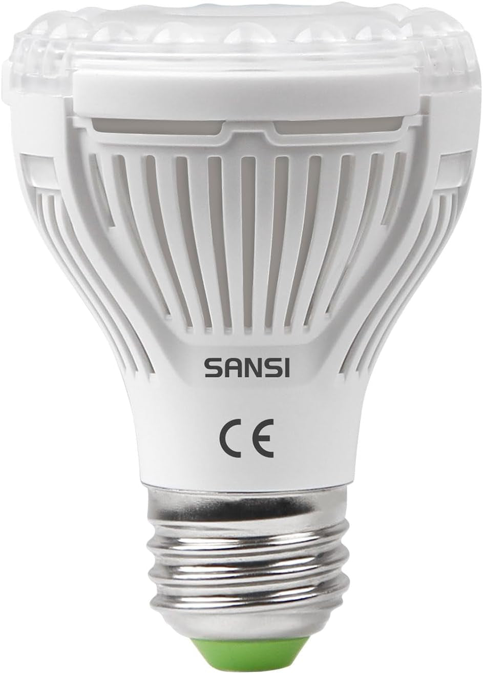 SANSI 36W Espectro Completo E27 Planta de Interior Luz de Cultivo LED Lámparas de Cultivo de Alto PPFD para Invernadero Jardín Flor Vegetal Hidroponía Tamaño Ø11.5 * 13.3cm