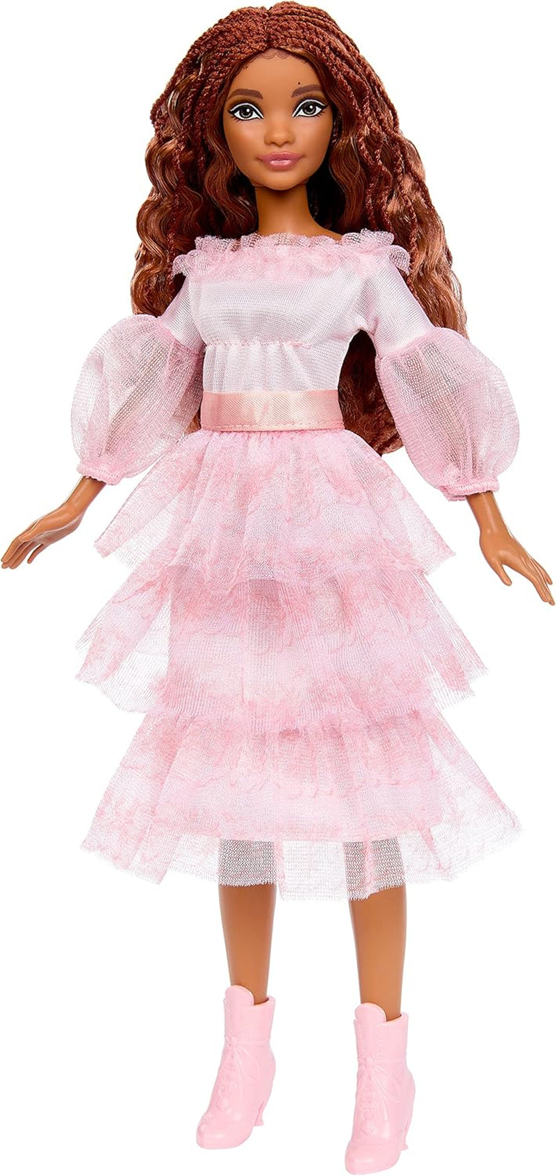 Mattel DISNEY Arielle, die Meerjungfrau - Festliche Arielle-Puppe mit pinkfarbenem Kleid und red Haaren, beweglich mit 5 Gelenken und Frisierspaß, für Kinder ab 3 Jahren, HPD90