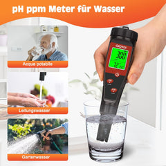 Medidor de pH de agua hidropónica, probador digital de pH de agua, probador TDS, prueba EC PPM para nutrientes de plantas, conductividad 4 en 1, pluma de pH de agua potable, DWC, plantas de interior