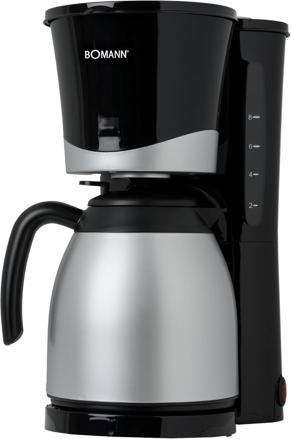 Cafetieră Bomann® cu termos | pentru 8-10 cești de cafea | fără pierderi de temperatură | cafetieră cu filtru | 1 litru | Espressor | Cafetieră cu filtru cu termos | KA 168 negru