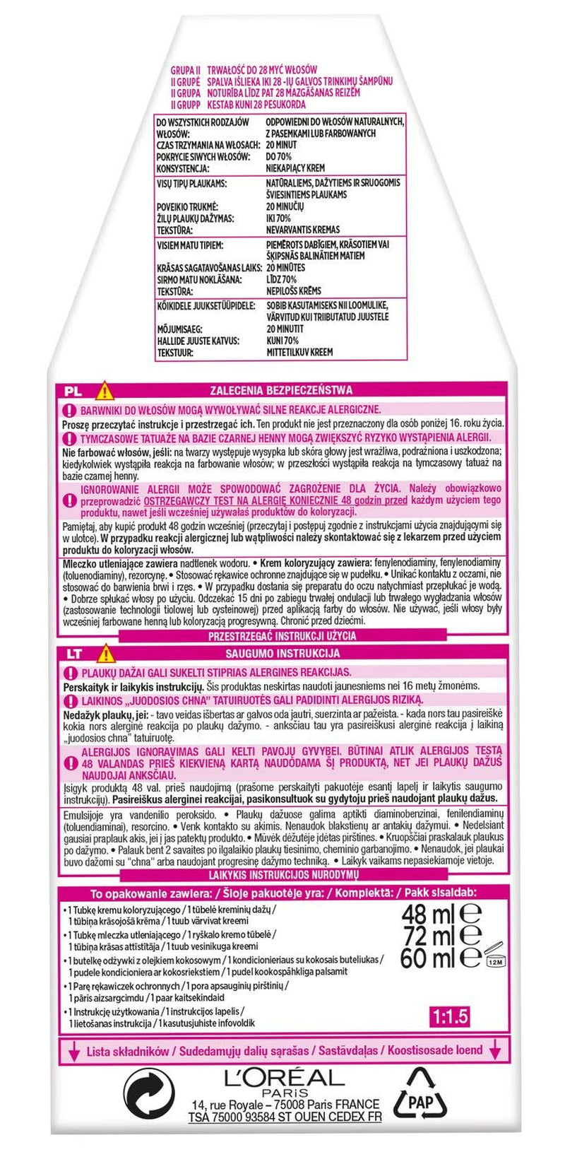 L'Oréal Paris Casting Crème Gloss 210 Culoare de păr - Albastru marin Negru Vopsea pentru par Naty Shop