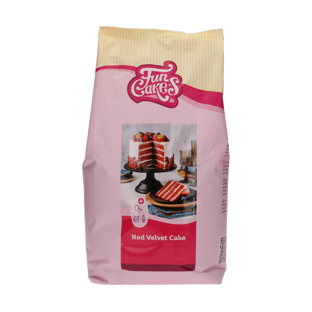 Mezcla de Funcakes para pastel Red Velvet: Einfach Zu Berübenender, Schön Weicher Und Flauschiger Kuchen Mit Leichtem Schokoladengeschmack, Auch Für Cupcakes Aus Rotem Samt Geeignet, Halal. 500 G. Mezcla para hornear y cocinar Naty Shop 4 Kg