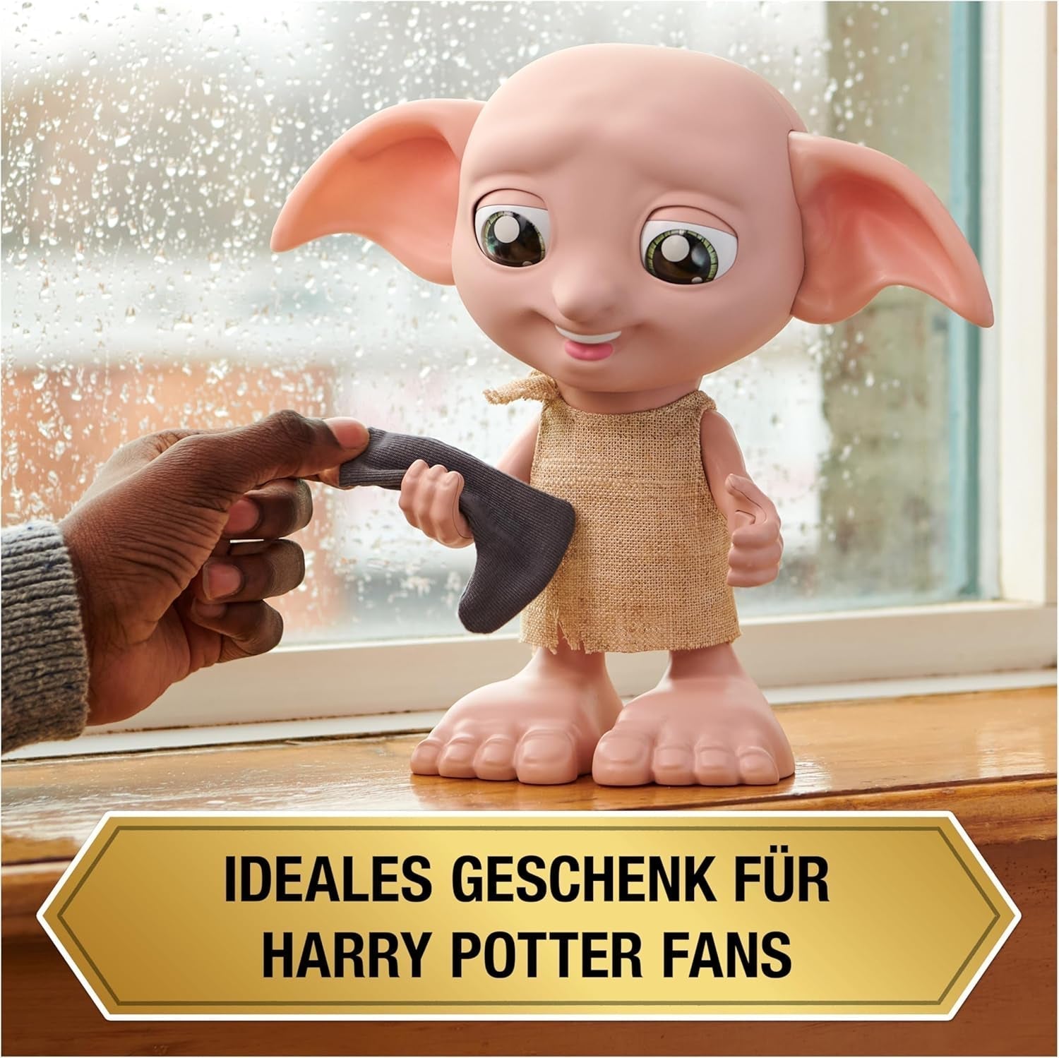 Wizarding World Harry Potter - Muñeco Interactivo Dobby Elfo Doméstico con Más de 30 Sonidos, Frases y Movimientos, Alemán-Italiano, Juguete para 6 años, Fan Article Muñecas Naty Shop