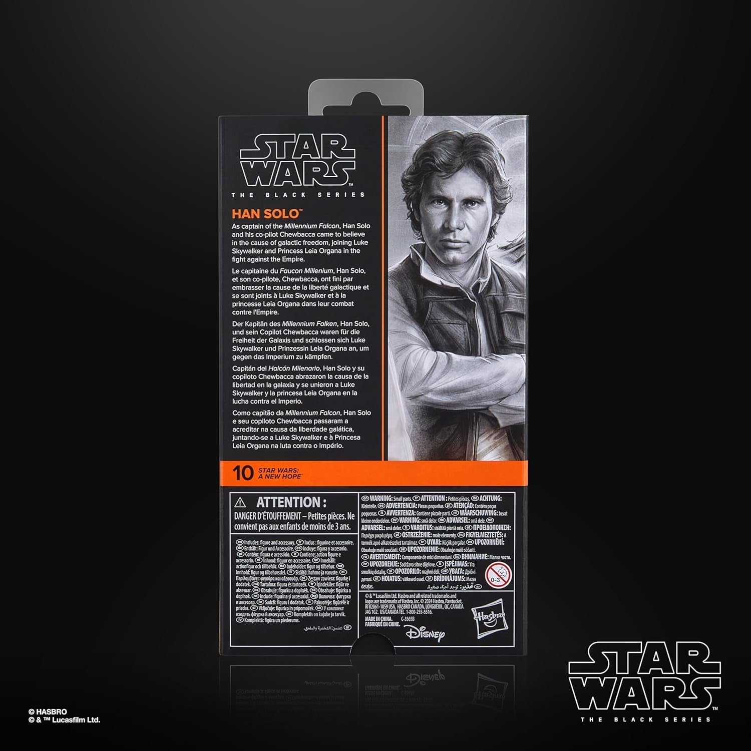Star Wars The Black Series Han Solo, Star Wars: Una Esperanza Figura de acción coleccionable premium (15 cm) Figuras de acción Naty Shop