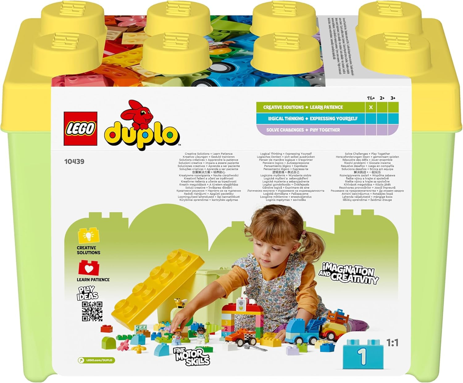 LEGO DUPLO Coches y camiones clásicos en caja de ladrillos, juego de vehículos para niños a partir de 1,5 años, juguete educativo creativo, coche de juguete y juego de coches de carreras 10439 Juegos de construcción Ver en LEGO-Store
