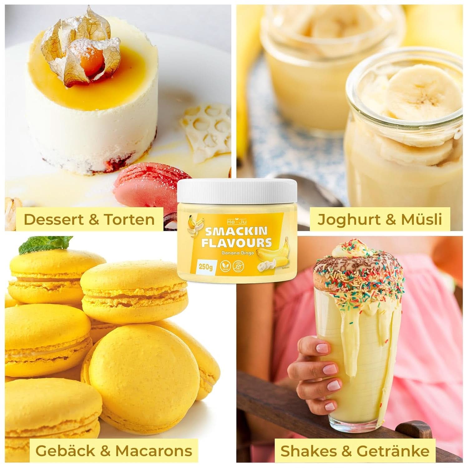 He-Ju, Polvo con sabor a plátano, 250 gramos Tienda Aromas Naty