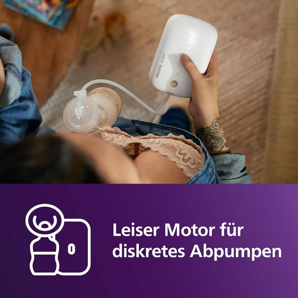 Elektronische Philips Avent Einzelmilchpumpe Premium - Mit Natural Motion Technologie, Wiederaufladbarem Akku, Timer-Anzeige (Modell SCF396/31) Accesorios Alimentación y Lactancia Bebe Naty Shop