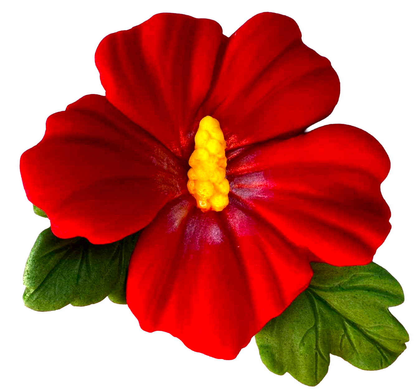 Flor de hibisco comestible – decoración para tartas 9,5 cm hecha a mano