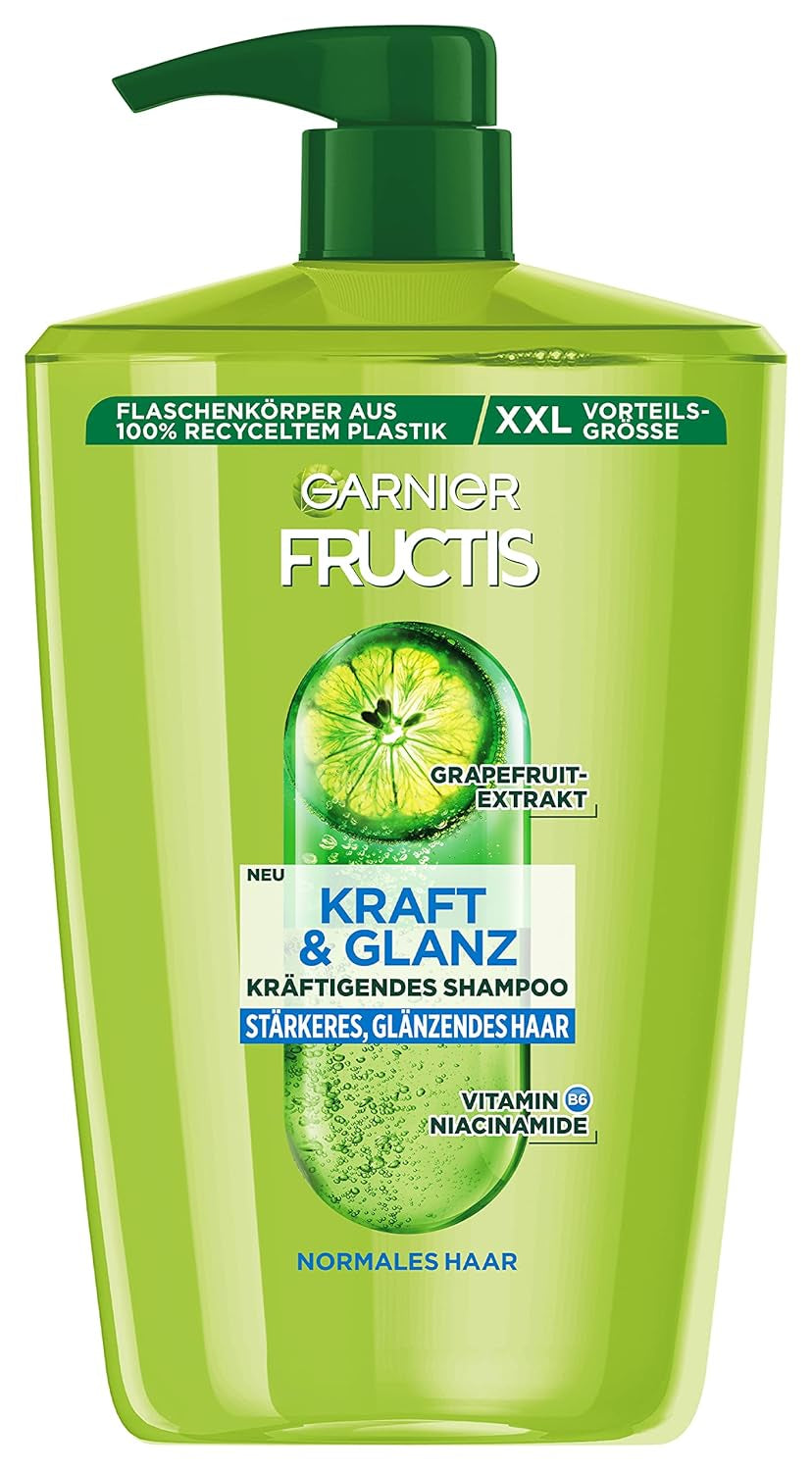 Garnier Fructis Strength And Shine Champú fortalecedor con extracto de pomelo XXL, 1 litro Ducha y baño Garnier Default Title
