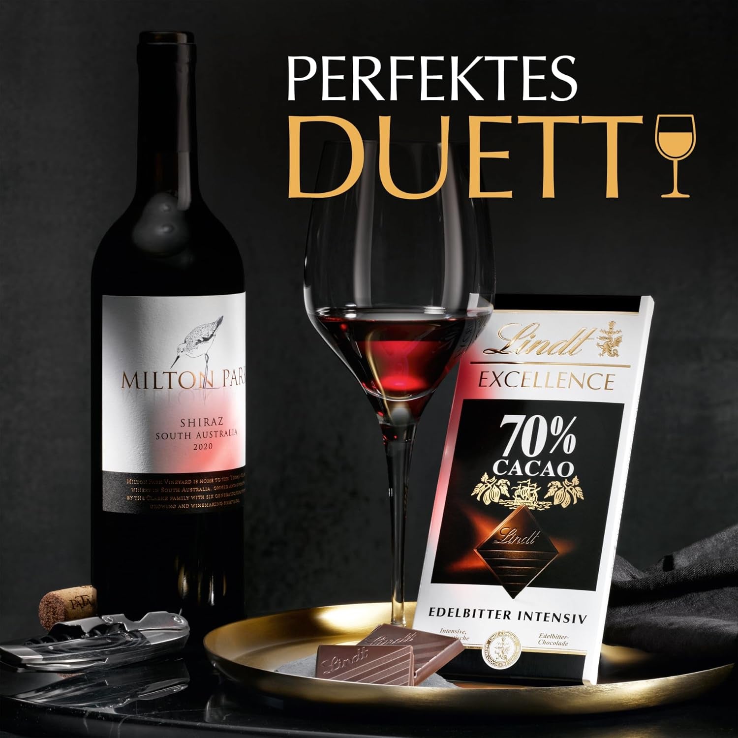 Chocolate Lindt | Bar EXCELENCIA 70% | 100g | Chocolate negro intenso y con mucho cuerpo | Barra de chocolate vegana