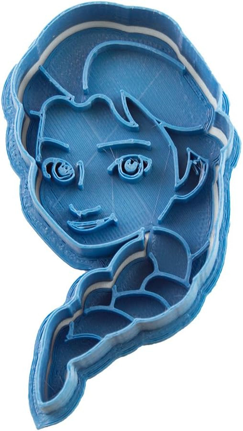 Formă de biscuiți Frozen Elsa, albastră, 8 x 7 x 1,5 cm