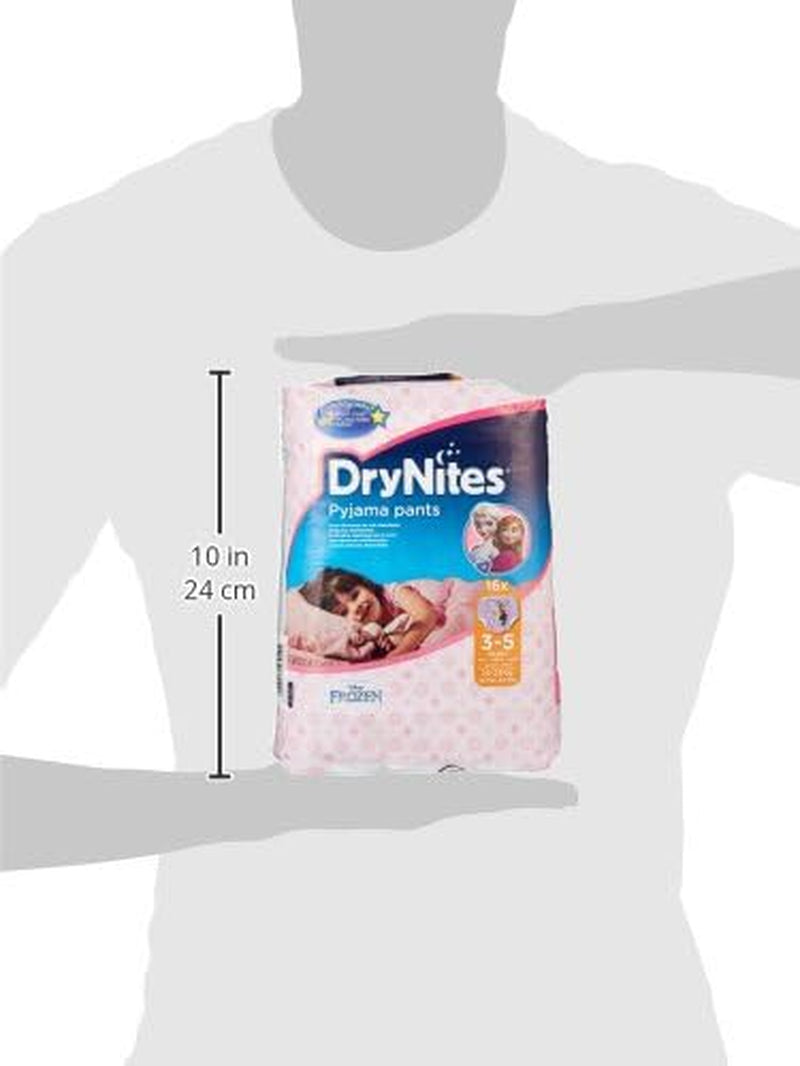 Huggies DryNites Ropa de dormir para niñas, 3-5 años (16-23 kg), 2 x 16 piezas