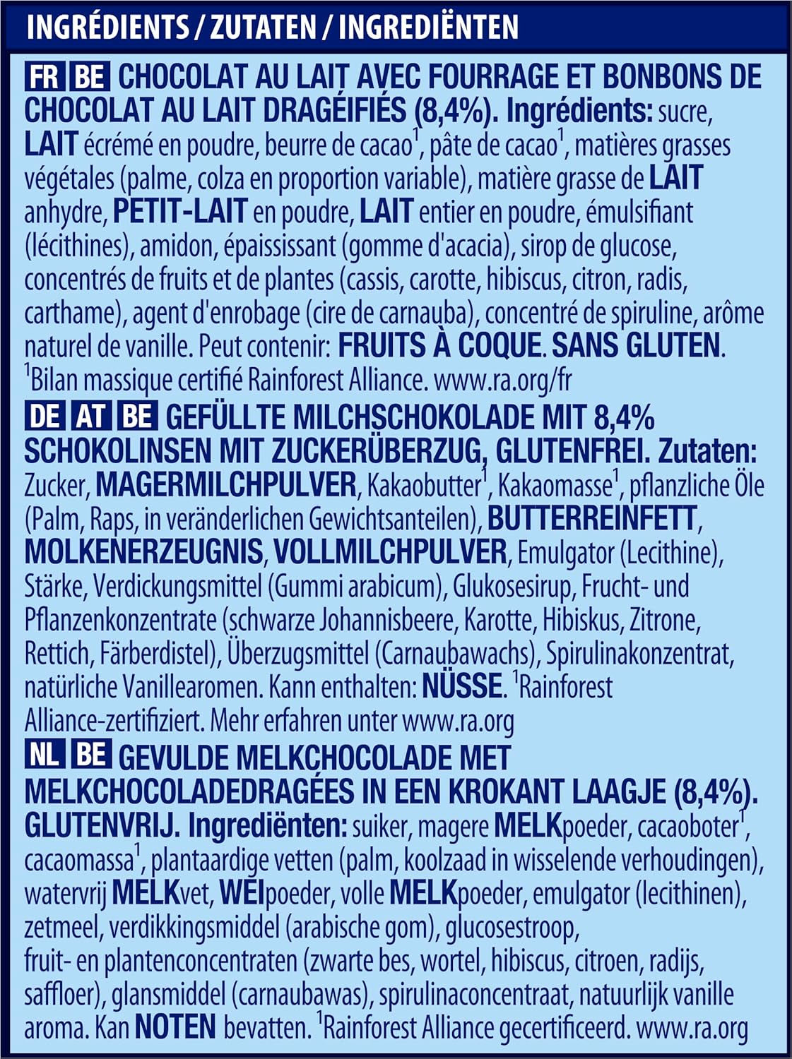 NESTLÉ SMARTIES Easter Friends, figuritas temáticas de Pascua, hechas de fino chocolate con leche con relleno cremoso y mini lentejas de colores con chocolate SMARTIES, 1 paquete (1 x 65 g)