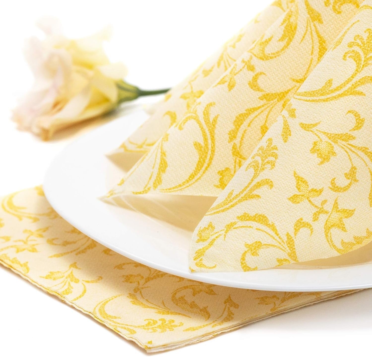 Papstar, 50 șervețele "ROYAL Collection" 1/4-fold 40 Cm X 40 Cm Fuchsia "Damascato", #85002