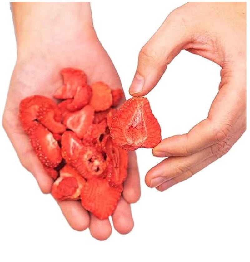 Căpșuni liofilizate, 200g fructe liofilizate în felii, neîndulcite, chipsuri cu căpșuni fructate, căpșuni uscate Produse deshidratate Naty Shop