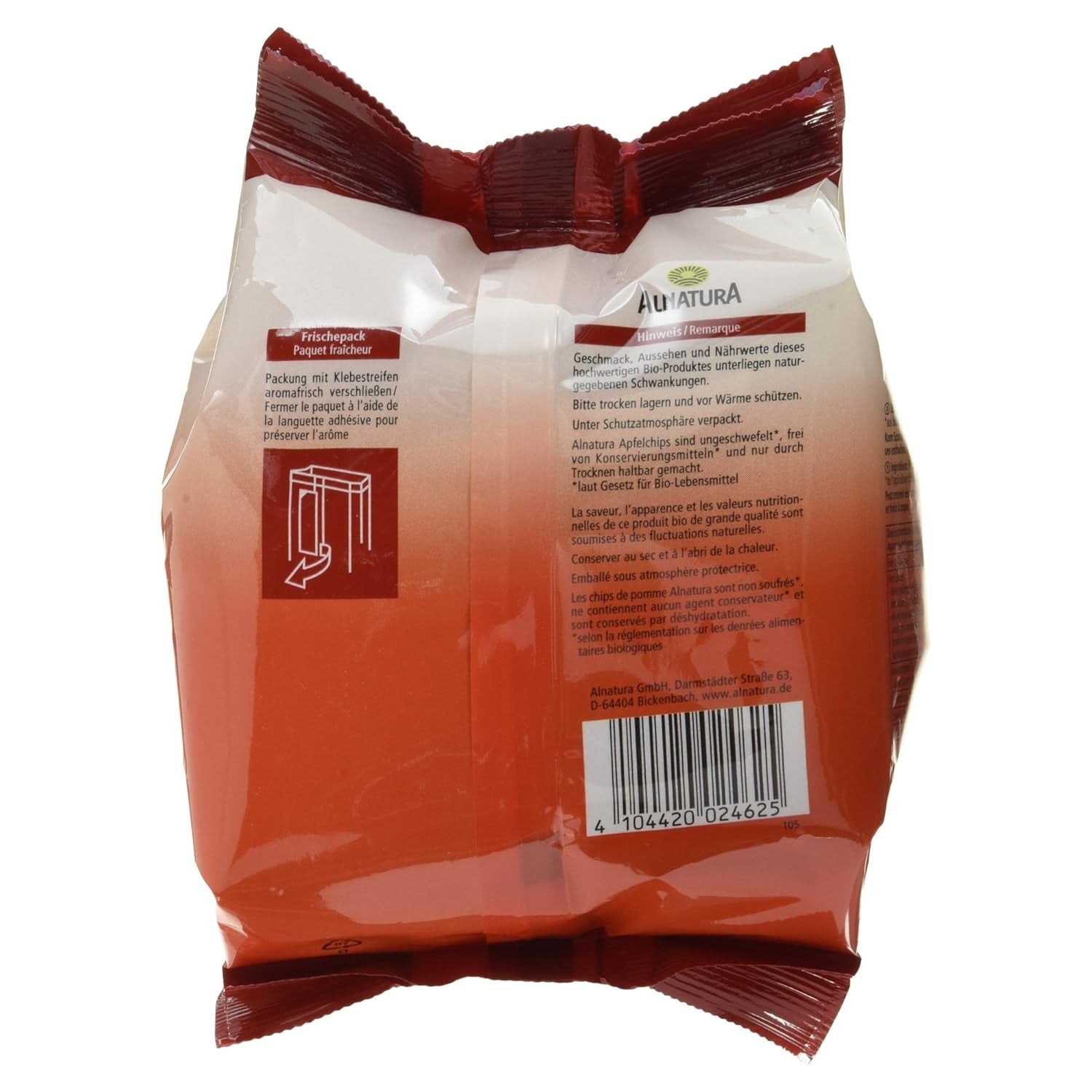 Cartofi prăjiți cu mere bio, 70g Produse deshidratate Naty Shop