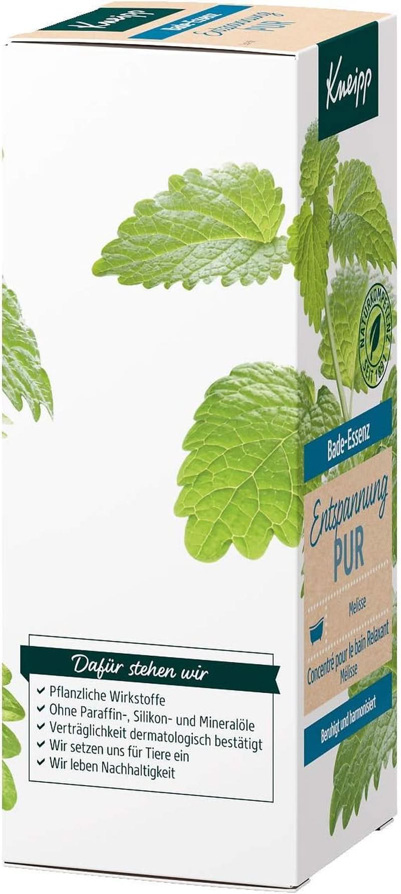 Kneipp Bade, aceite de baño con aceite esencial natural de melisa de India y extracto de melisa, 100 ml Naty Shop