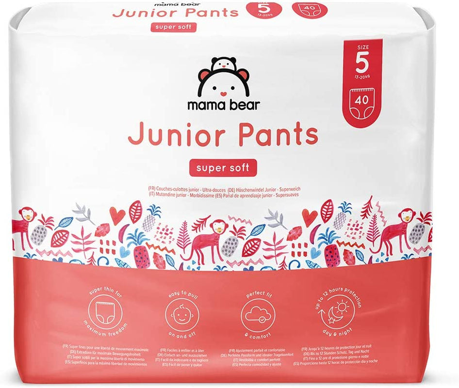 Marca Amazon: Mama Bear Pañales Pull-Up XXL, talla 6 (18-30 kg), 72 piezas (2 paquetes de 36)