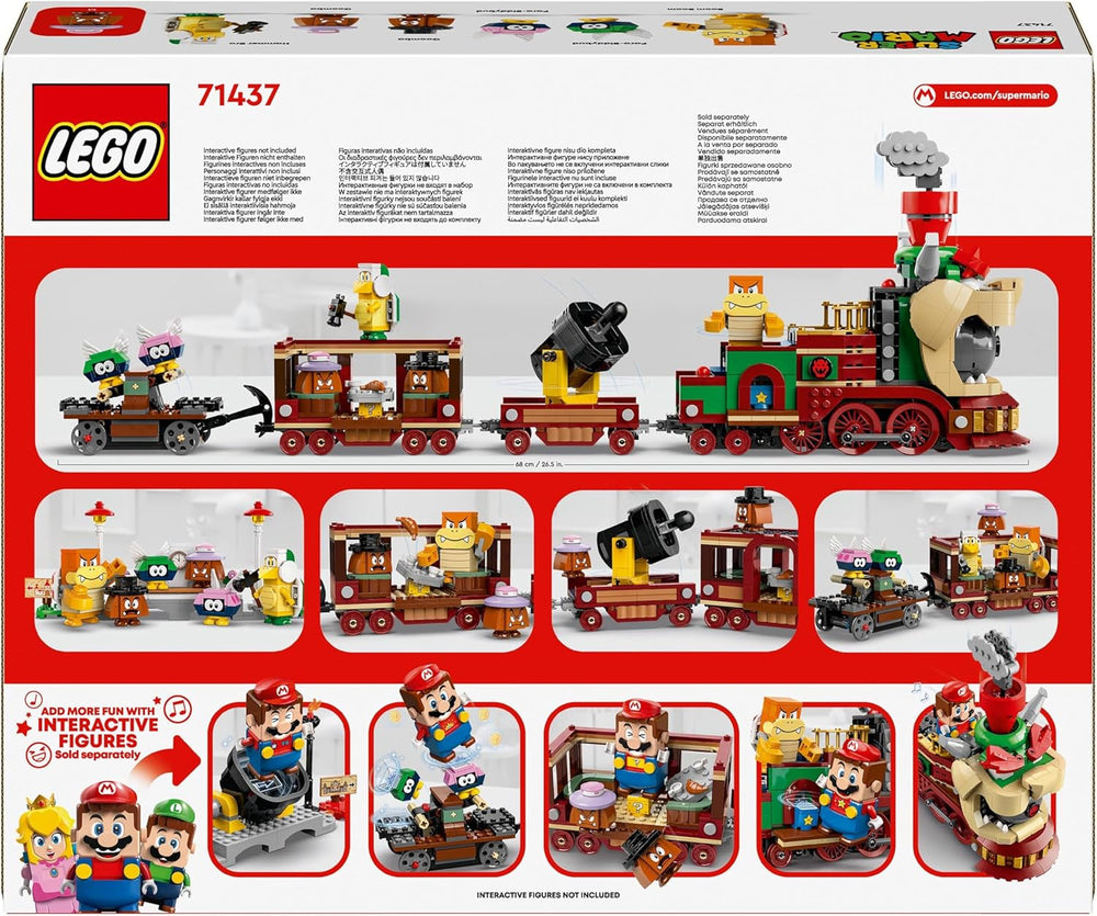 LEGO Super Mario Express Tren Bowser Juego de aventuras para niños con Hammer Brother 2 Gumbas y 2 Parapunctures Regalo de Nintendo para niños y niñas Gamers 71437 Juegos de construcción Besuche den LEGO-Store