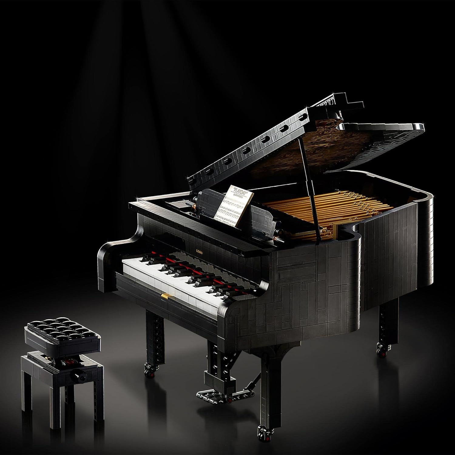 Ala de conciertos LEGO Ideas (21323); Bauset; Ihr eigener Konzertflügel; peajes Modellbauprojekt estimado Pianisten, Musiker, Musikliebhaber oder Bastler (3.662 Teile)