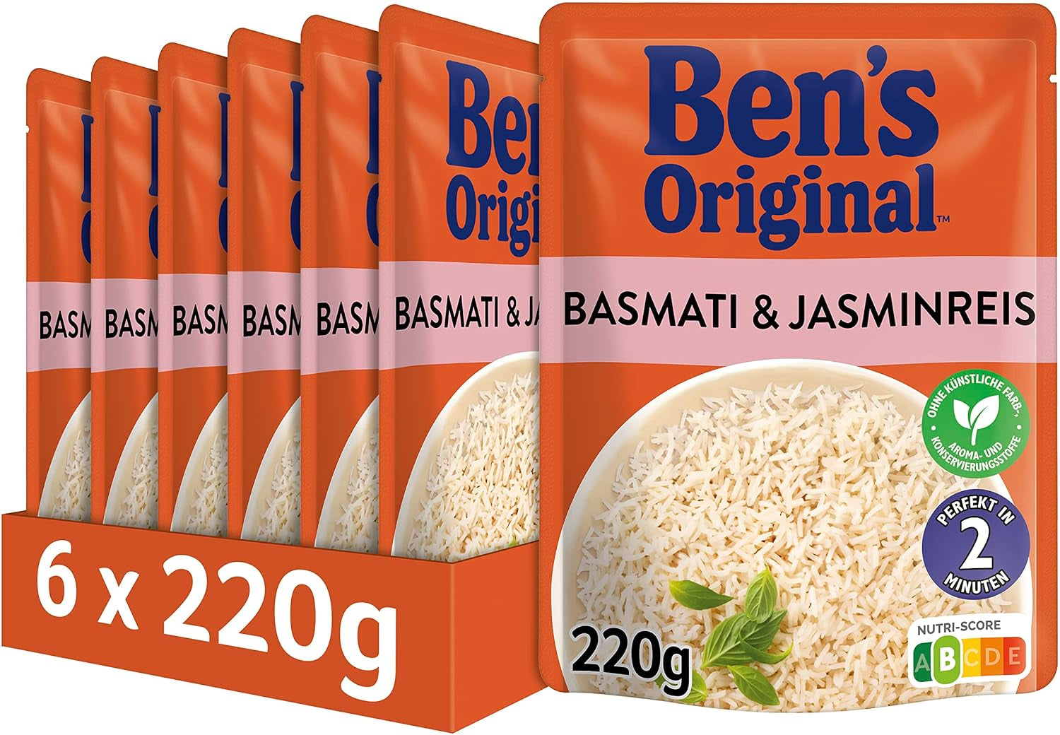 BEN'S ORIGINAL™ Arroz Basmati Express 6 x 220g