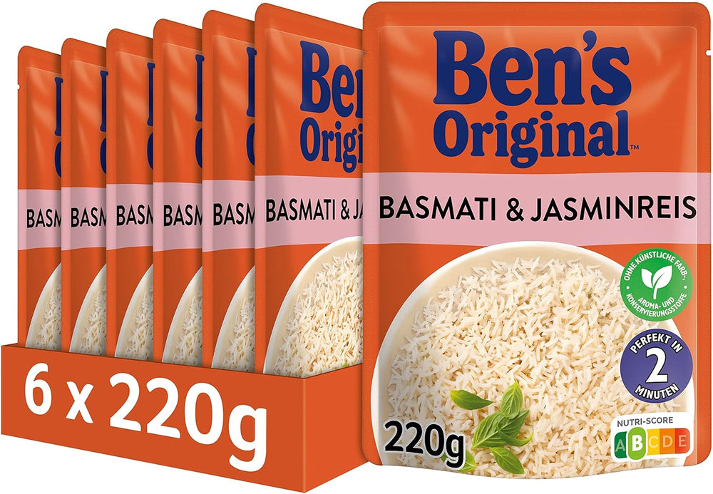 BEN'S ORIGINAL™ Arroz Basmati Express 6 x 220g