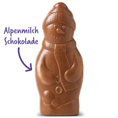 Milka Snowman Alpine Milk - Paquete grande de figuras de muñecos de nieve de chocolate en 3 modelos - 24 x 50 g