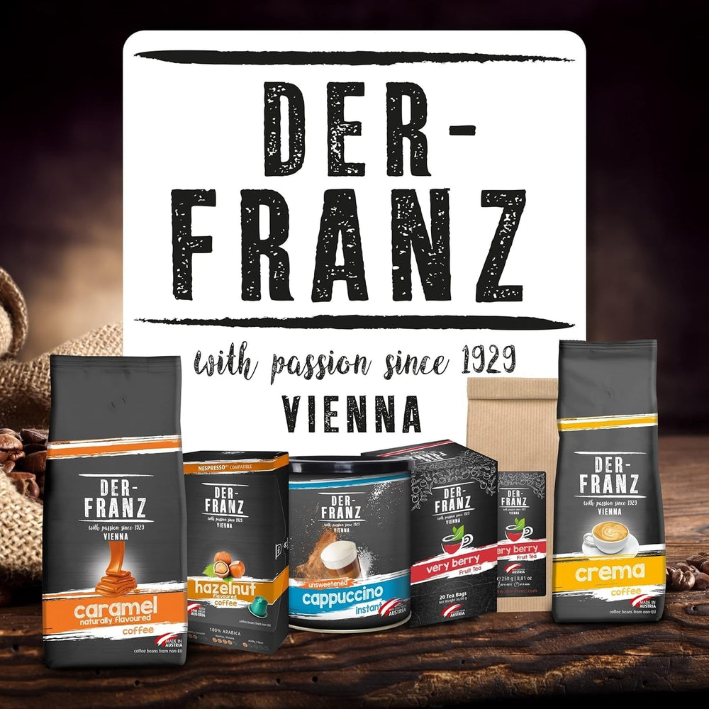 DER-FRANZ Crema de Café, Intensidad 4/5, 100% Arábica, café en grano entero Coffee Naty Shop