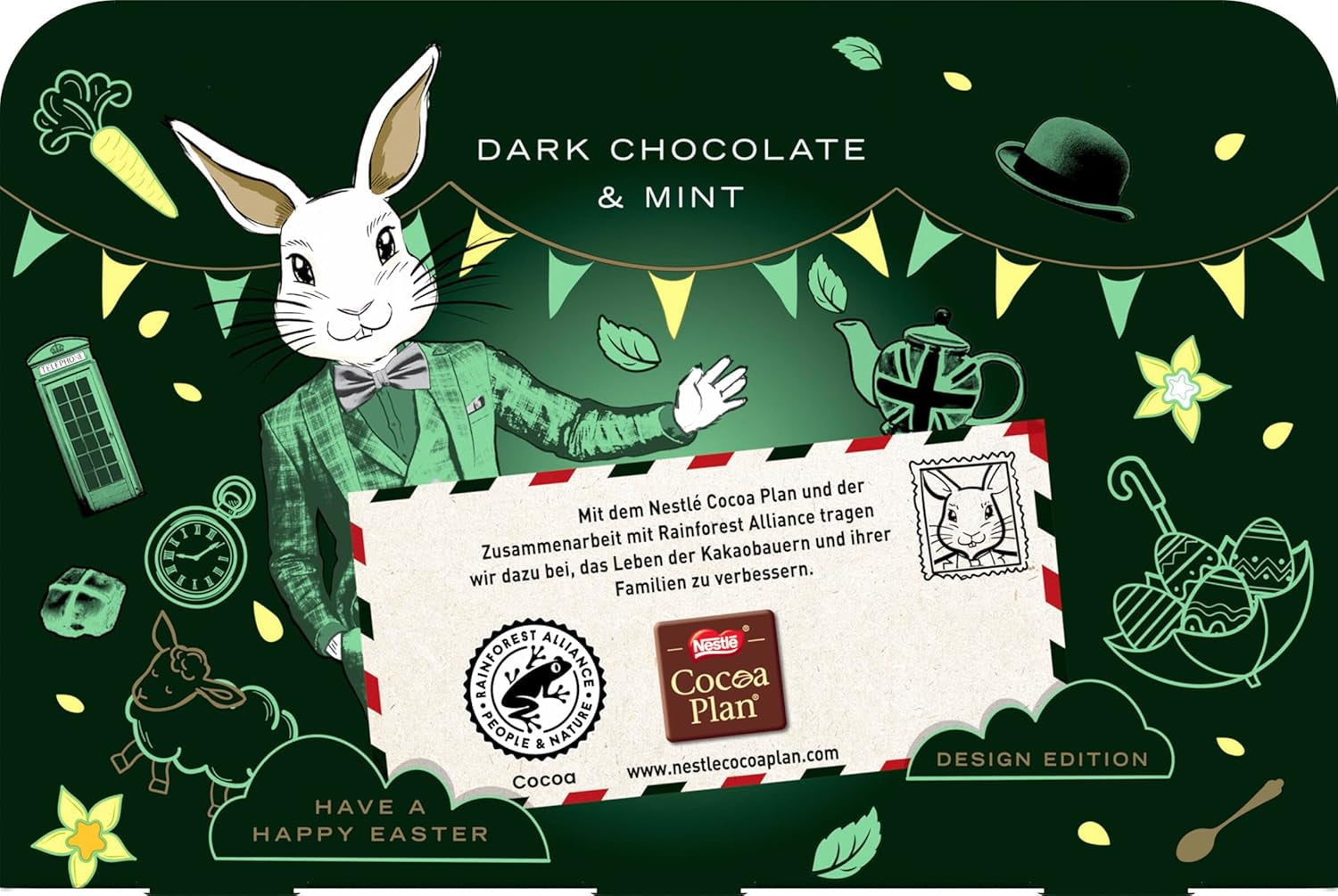NESTLÉ after EIGHT, iepurași de ciocolată cu mentă ambalați individual, 72 x 20 grame Bomboane de Ciocolata Naty Shop