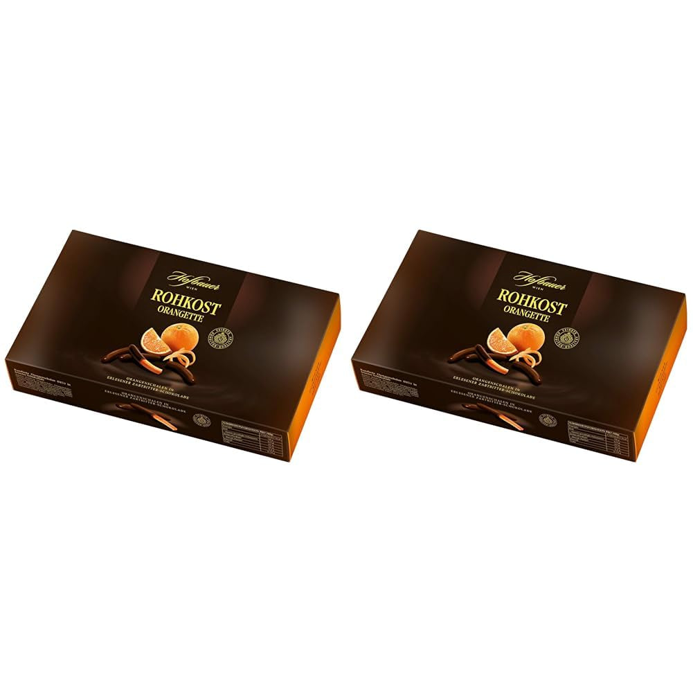 Hofbauer Vienna Orangette cruda, rodajas de naranja cubiertas de chocolate, 1000 g