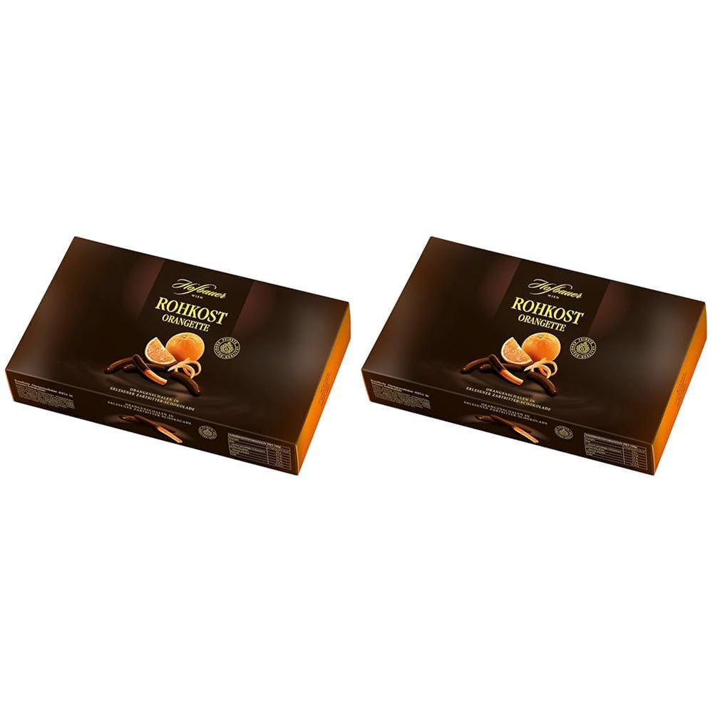 Hofbauer Vienna Orangette cruda, rodajas de naranja cubiertas de chocolate, 1000 g