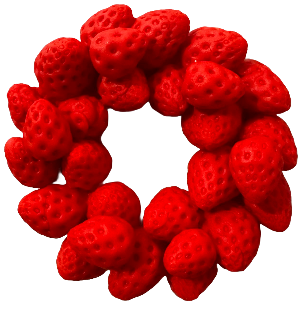 Decoratiune comestibila din pasta de zahar, Coronita de Fragi Decoratiuni din Pasta de Zahar Naty Shop