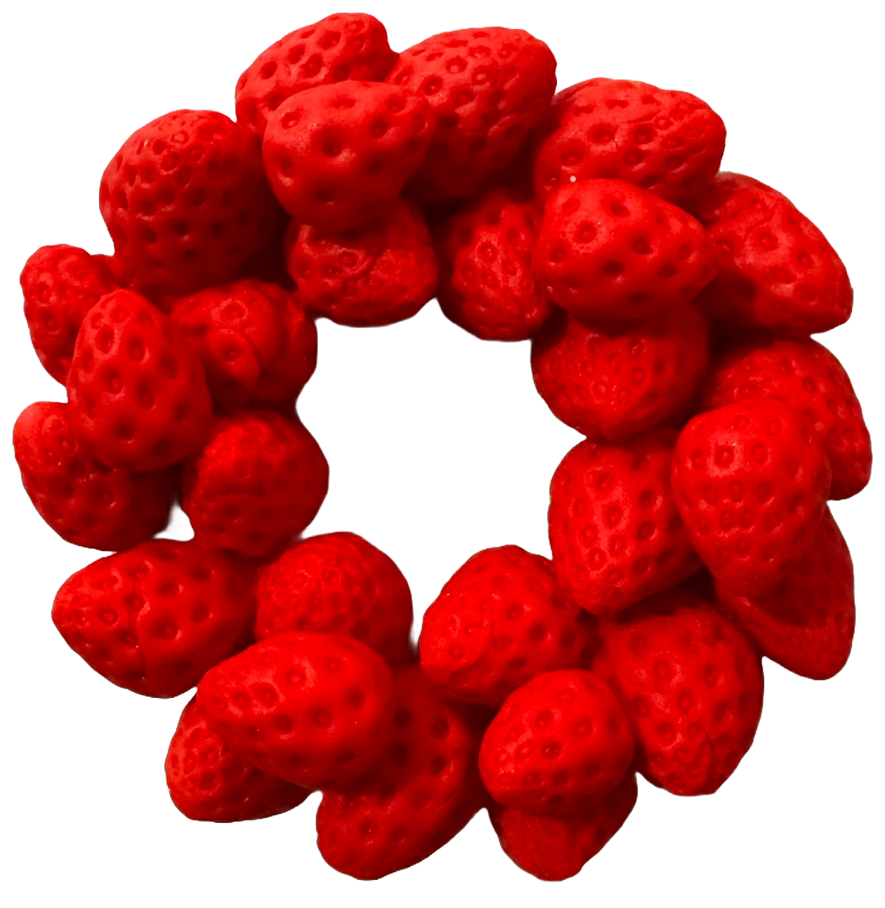 Decoratiune comestibila din pasta de zahar, Coronita de Fragi Decoratiuni din Pasta de Zahar Naty Shop