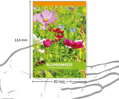 FLORTUS Favores de fiesta de pradera de flores silvestres (100 piezas) | Mezcla de semillas de flores para abejas e insectos como regalo de agradecimiento y obsequio promocional.