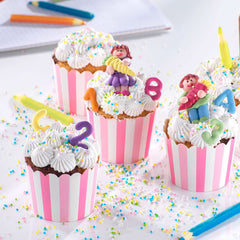 Günthart, 8 figuritas de azúcar para el inicio del cole y letras, 115 gramos Sprinkles Naty Shop