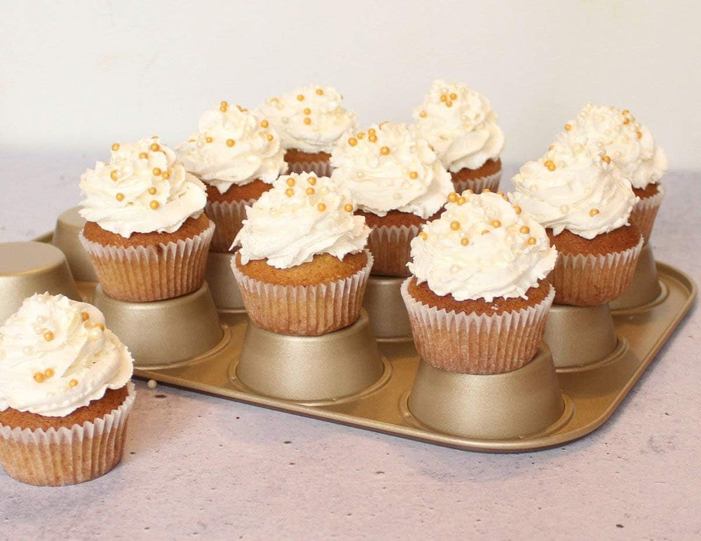 Zenker, molde para muffins diámetro Ø 7 cm, MOJAVE ORO Moldes y bandejas para horno Naty Shop