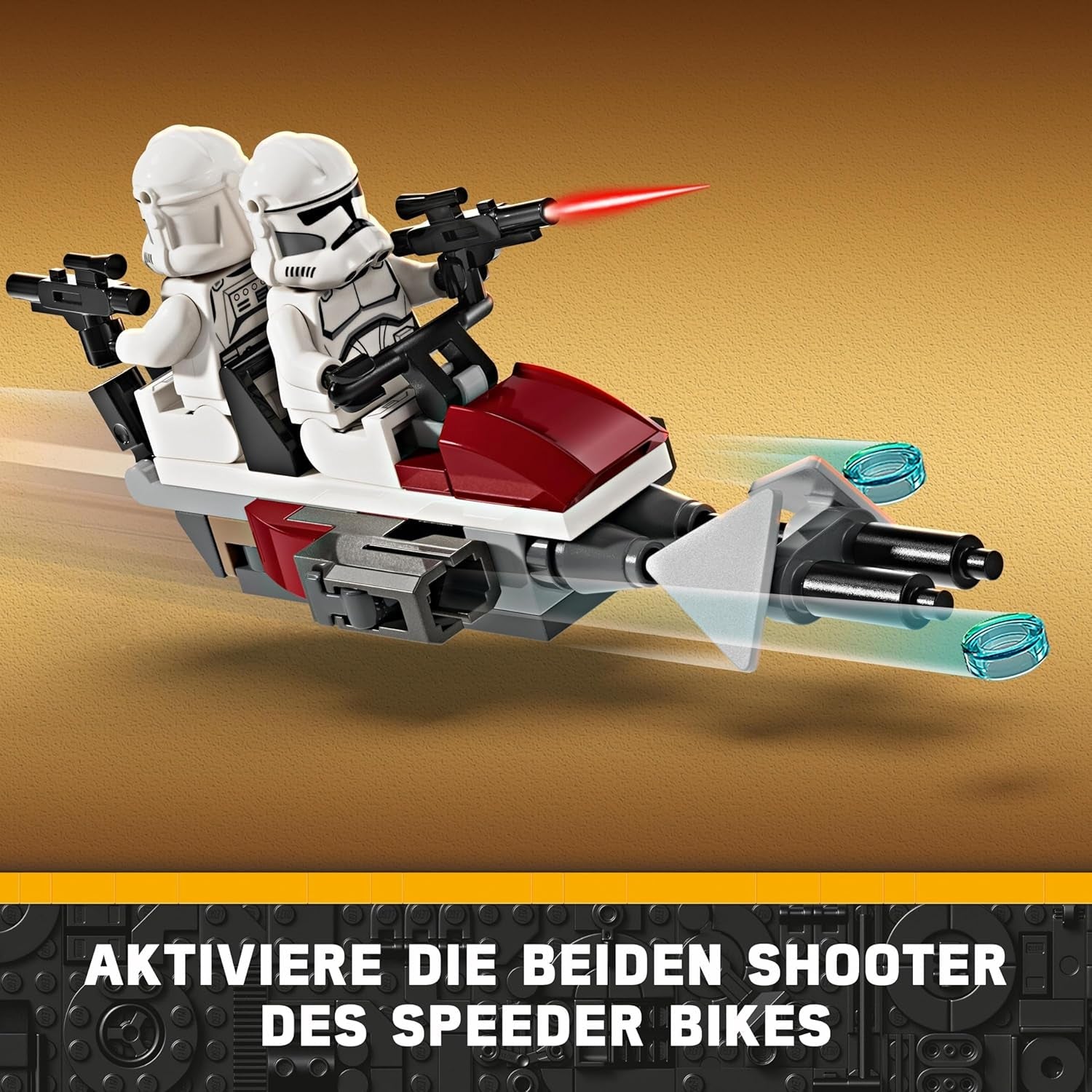 LEGO Star Wars 75372 Paquete de Batalla de Soldado Clon y Droide de Batalla, Incl. 4 minifiguras, 5 droides y una moto deslizadora con tirador - Juguete de construcción para niños y niñas a partir de 7 años Juegos de construcción Besuche den LEGO-Store