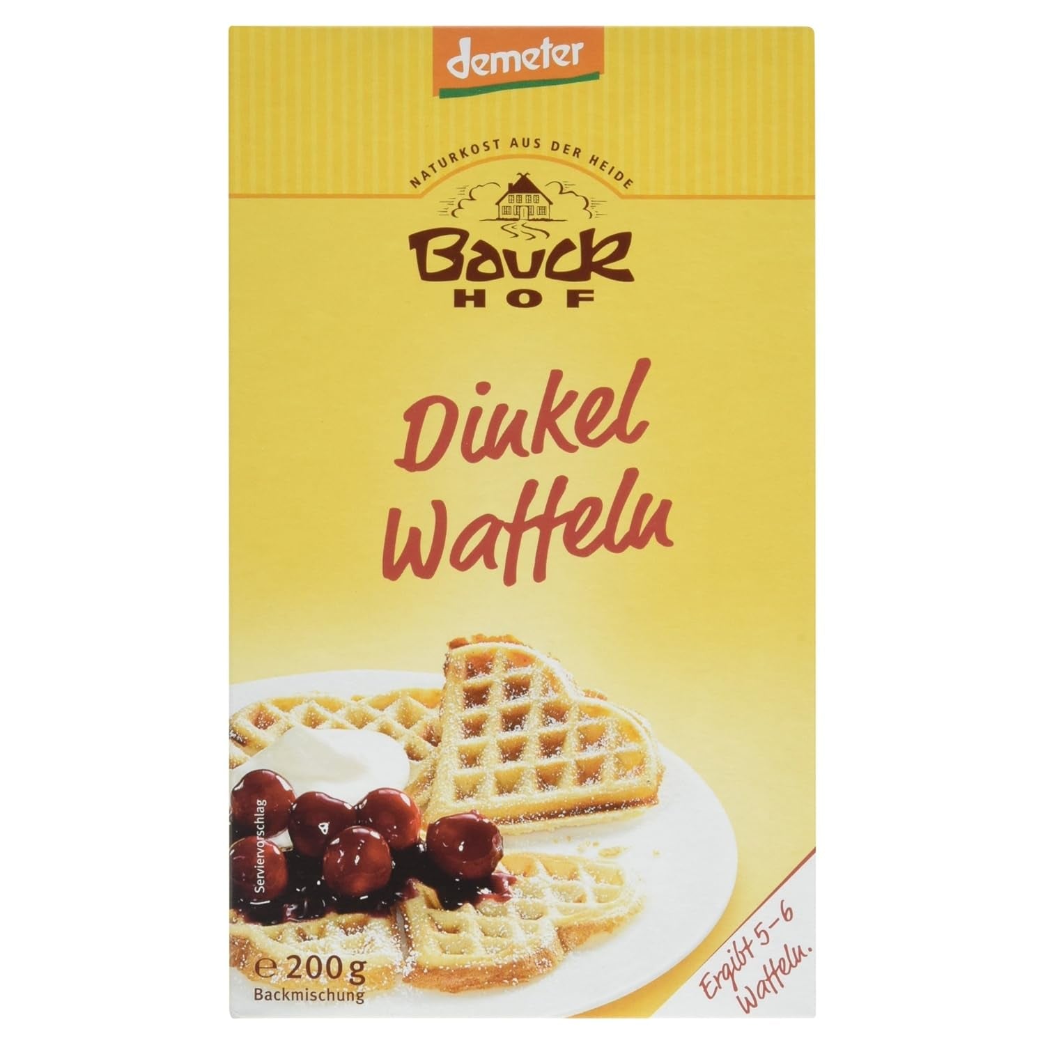 Demeter Bauck Hof Bio Dinkel Wafflen, 200 G Mezcla para hornear y cocinar Naty Shop 200 G (1Er Pack)