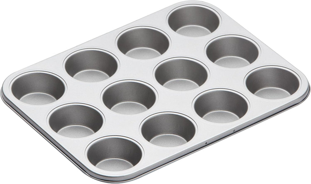 Bandeja para hornear muffins Kitchencraft, cubierta antiadherente, capacidad para 12 muffins, moldes y bandejas para hornear de 35 cm x 27 cm Naty Shop