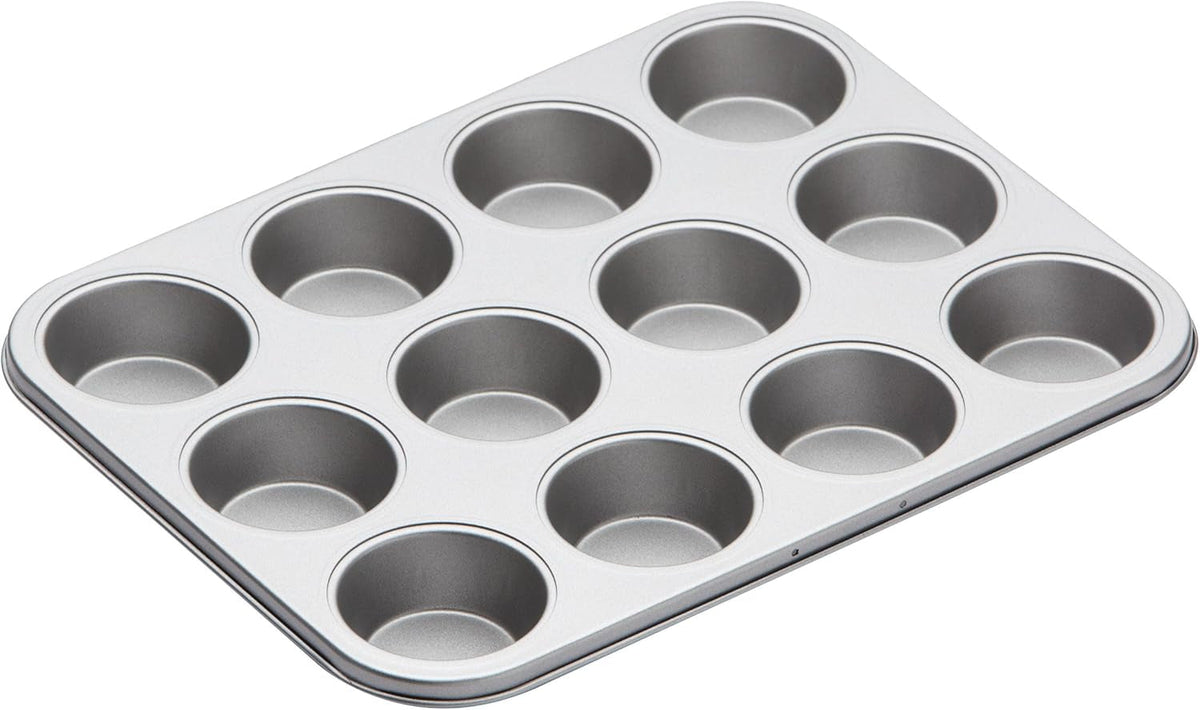 Bandeja para hornear muffins Kitchencraft, cubierta antiadherente, capacidad para 12 muffins, moldes y bandejas para hornear de 35 cm x 27 cm Naty Shop
